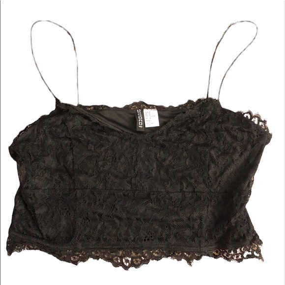 Divided by H&M Tops - Divided H&M Black Lace Bralette Crop Top Size 14